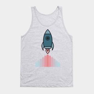 Pastel Rocket Ship Tank Top